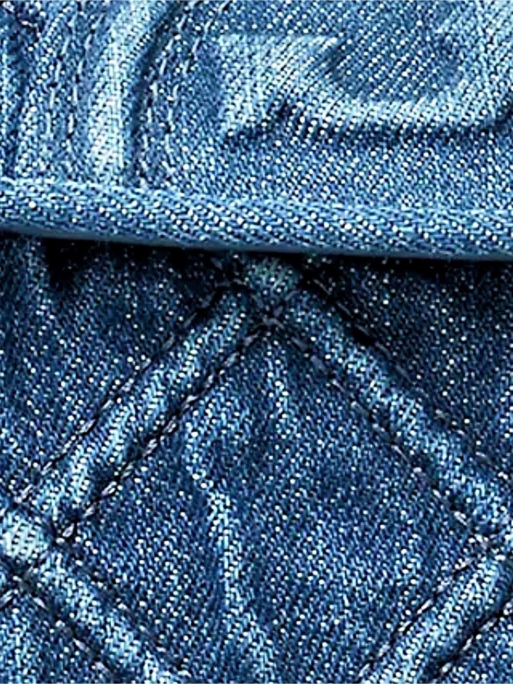 Tory Burch Fleming Soft Denim Mini Crescent Bag Blue Silver Chain Strap - Picture 6 of 6